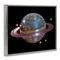 Stupell Industries Purple Disco Ball Planet Floating Frame, design by Decent Exposures